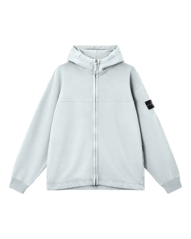 Stone Island Kapuzenjacke mit Kompass-Patch - Blau Blau