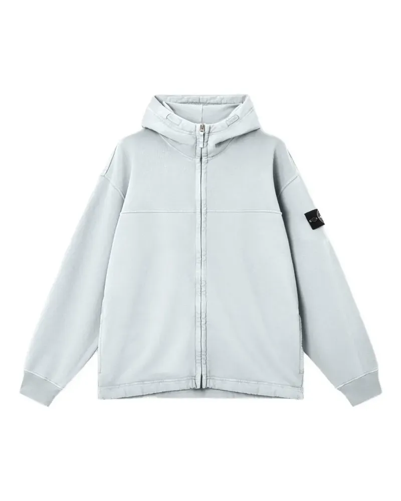 Stone Island zip-up cotton hoodie - Blau Blau