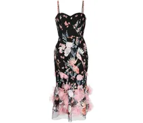 Butterfly Murmuring Midikleid - Schwarz