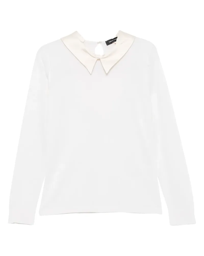 Fabiana Filippi Pullover mit klassischem Kragen - 25 WHITE 25