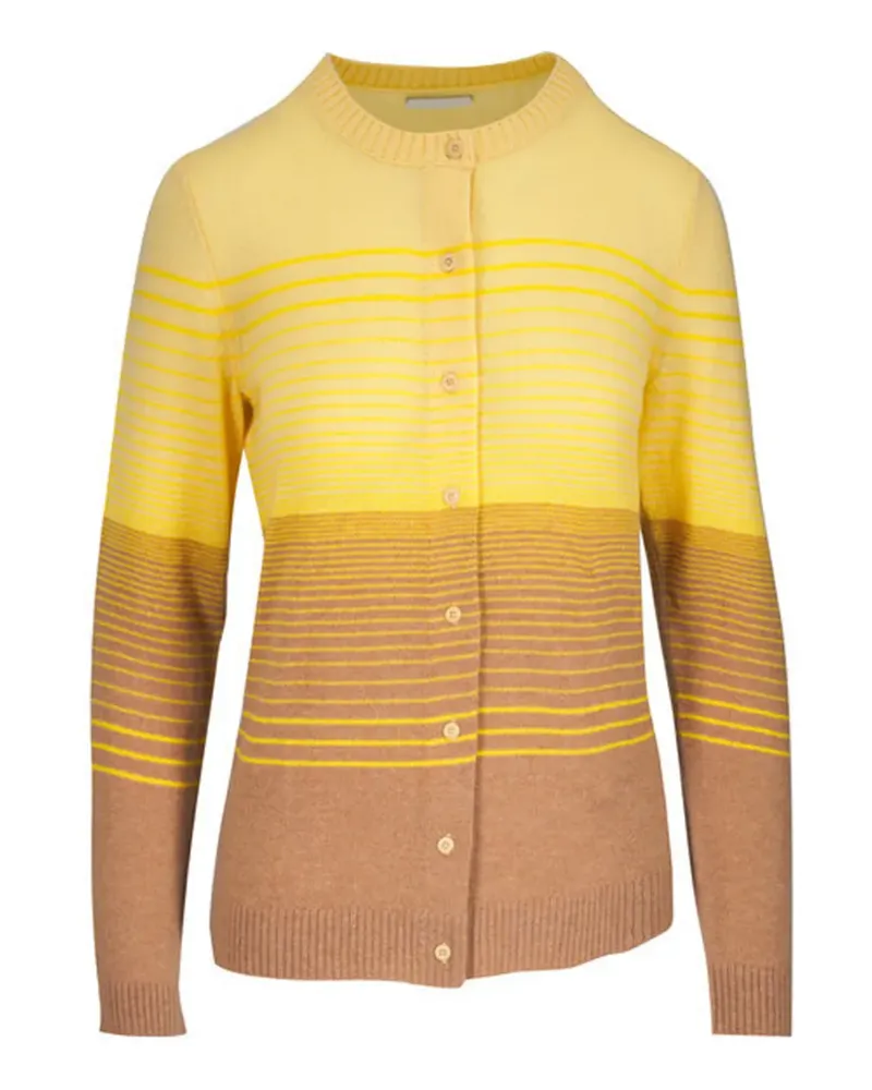 The Elder Statesman striped button cardigan - Gelb Gelb