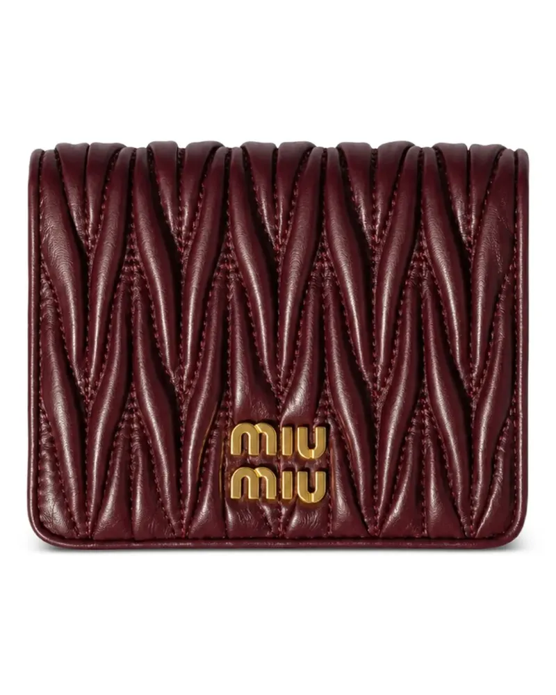 Miu Miu Portemonnaie aus Matelassé-Leder - Rot Rot
