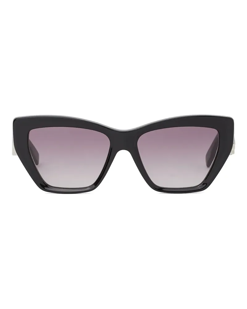 Karl Lagerfeld Signature Sonnenbrille mit Cut-Out - Schwarz Schwarz