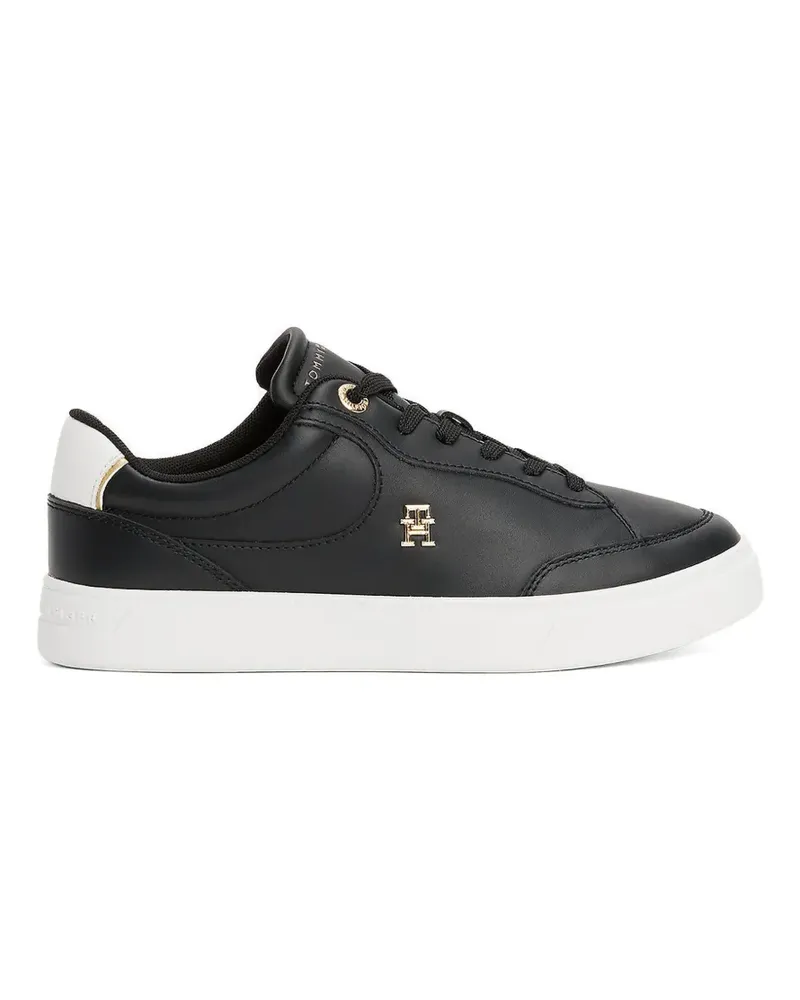 Tommy Hilfiger logo-plaque sneakers - Schwarz Schwarz