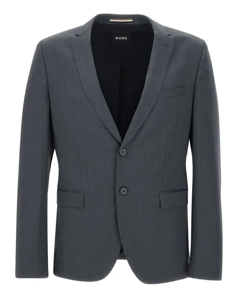 HUGO BOSS Wollsakko mit steigendem Revers - Grau Grau