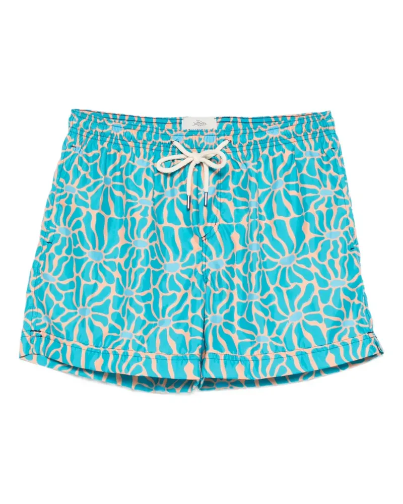 PENINSULA Badeshorts mit Blumen-Print - Blau Blau