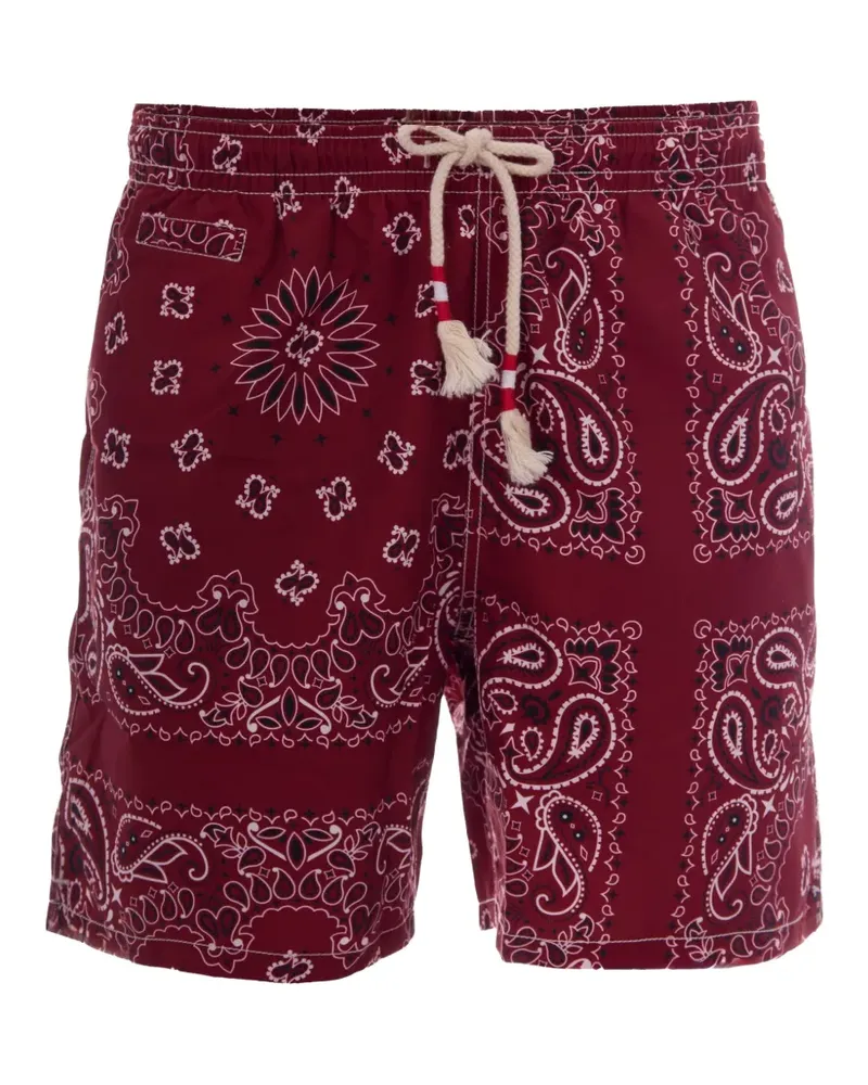 MC2 Saint Barth paisley-print drawstring swim shorts - Rot Rot