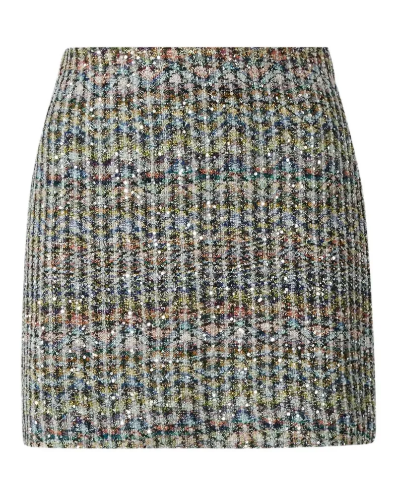 Missoni chevron viscose-blend mini skirt with sequins - Grau Grau