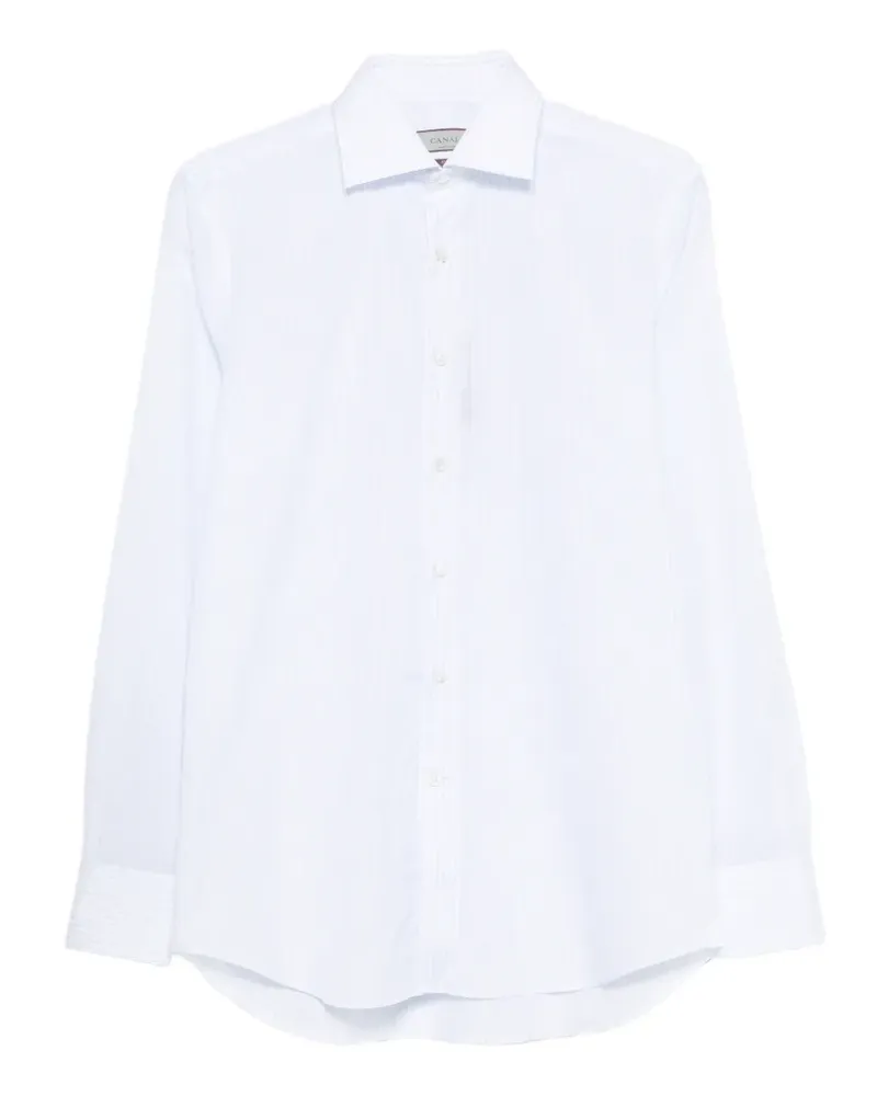 Canali striped shirt - Weiß Weiß