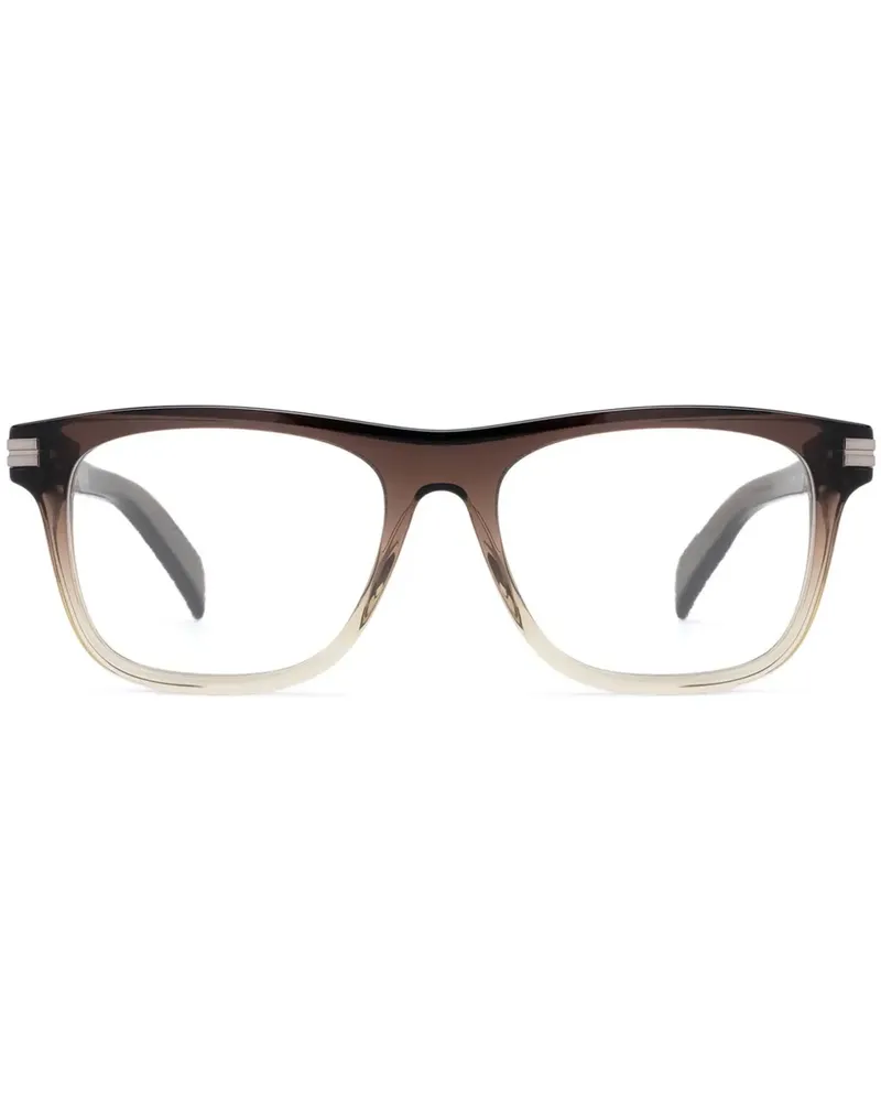 Ermenegildo Zegna Brille mit eckigem Gestell - Braun Braun