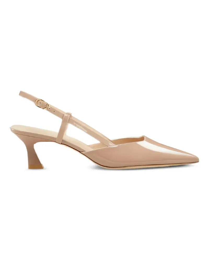 Stuart Weitzman Vinnie pointed-toe slingback pumps - Nude Nude