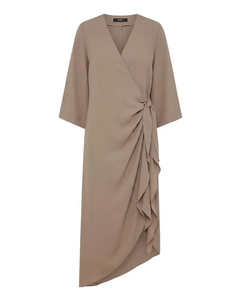 Seventy ruffled wrap-style midi dress - Braun Braun
