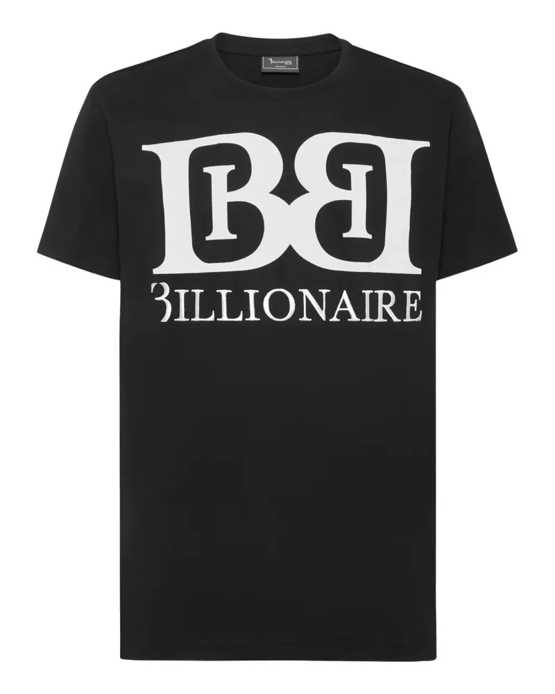 Billionaire T-Shirt mit Logo-Print - Schwarz Schwarz