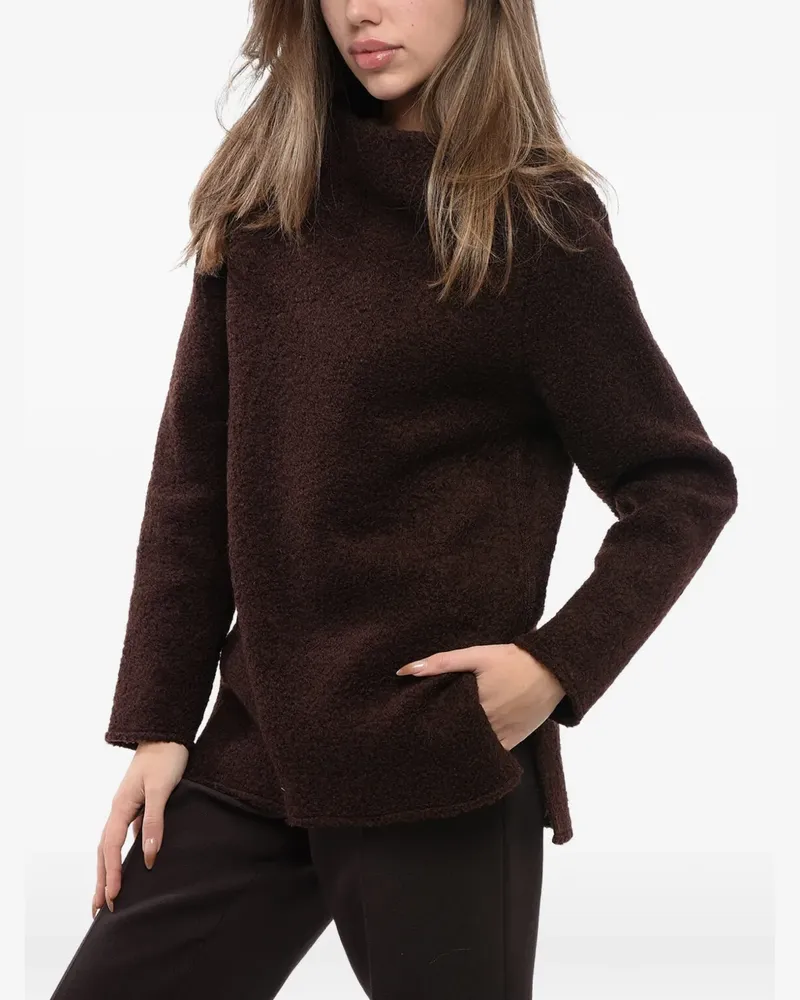 Jil Sander bouclé boat-neck sweater - Braun Braun