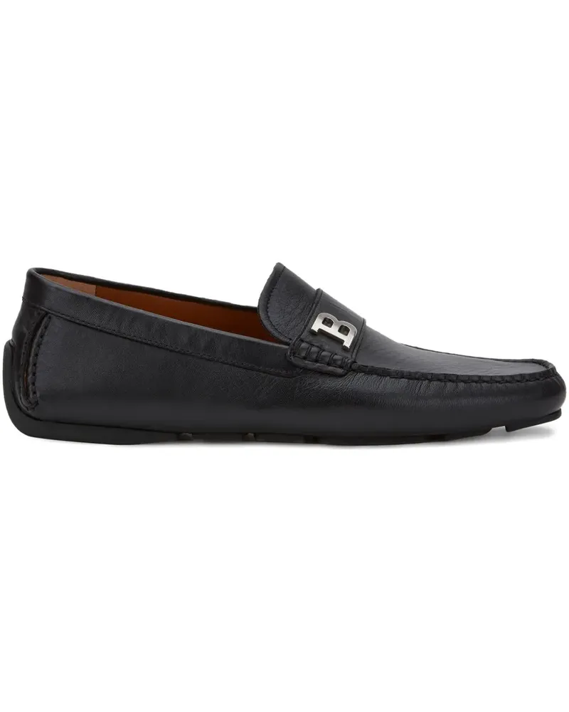 Bally Driver Loafer mit B-Detail - Schwarz Schwarz