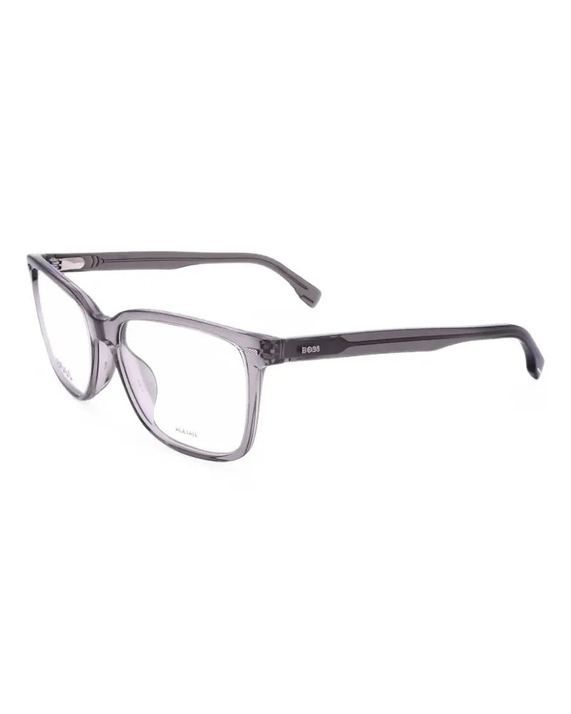 HUGO BOSS Brille mit eckigem Gestell - Grau Grau
