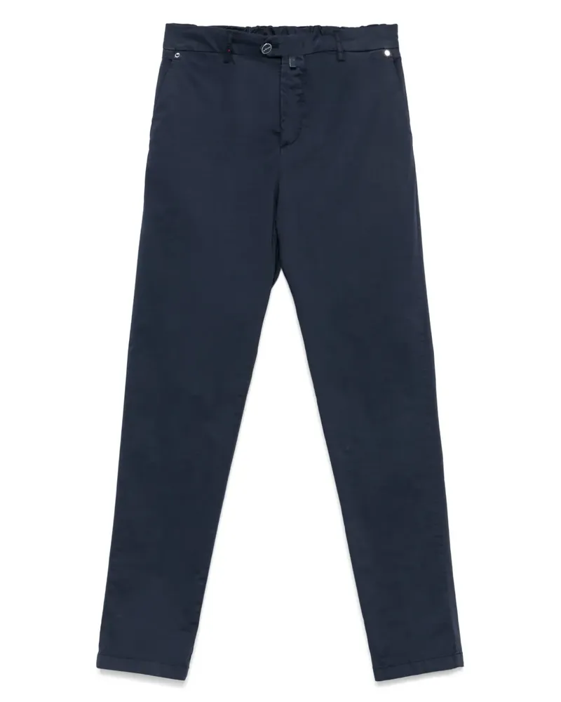 Kiton Chino mit Logo-Patch - Blau Blau