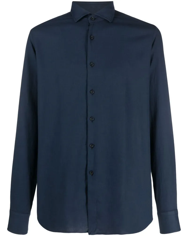 XACUS Hemd mit Eton-Kragen - Blau Blau