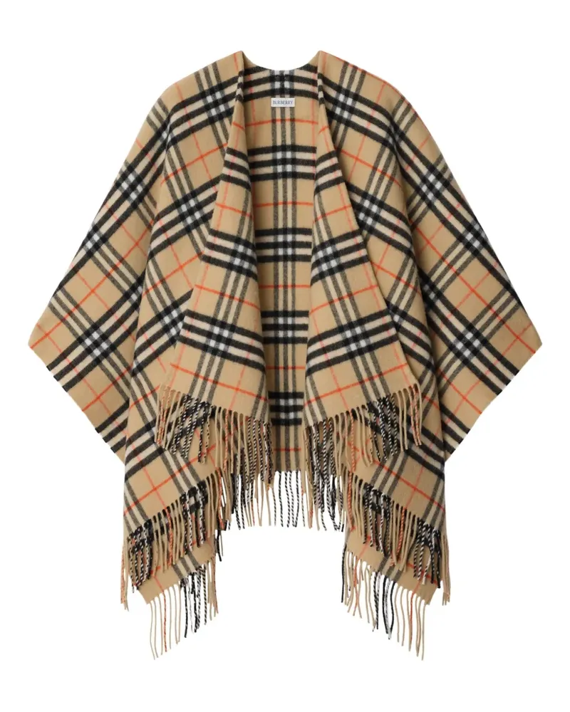 Burberry Check Cape - Nude Nude