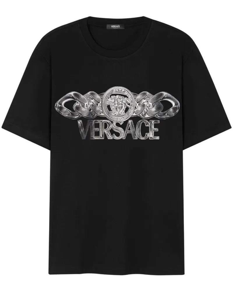 Versace Medusa On Chain T-Shirt - Schwarz Schwarz