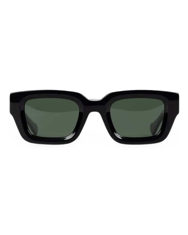 Charles Jeffrey Loverboy Topsy Turvy Sonnenbrille mit eckigem Gestell - Schwarz Schwarz