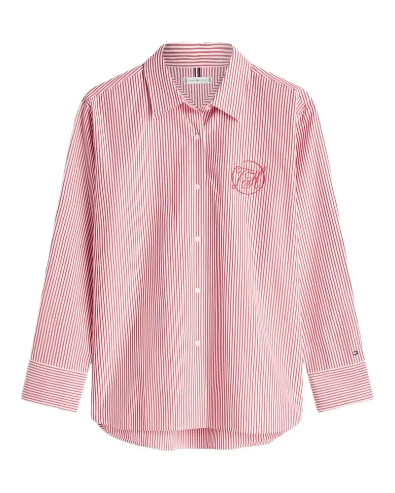 Tommy Hilfiger striped embroidered shirt - Rot Rot