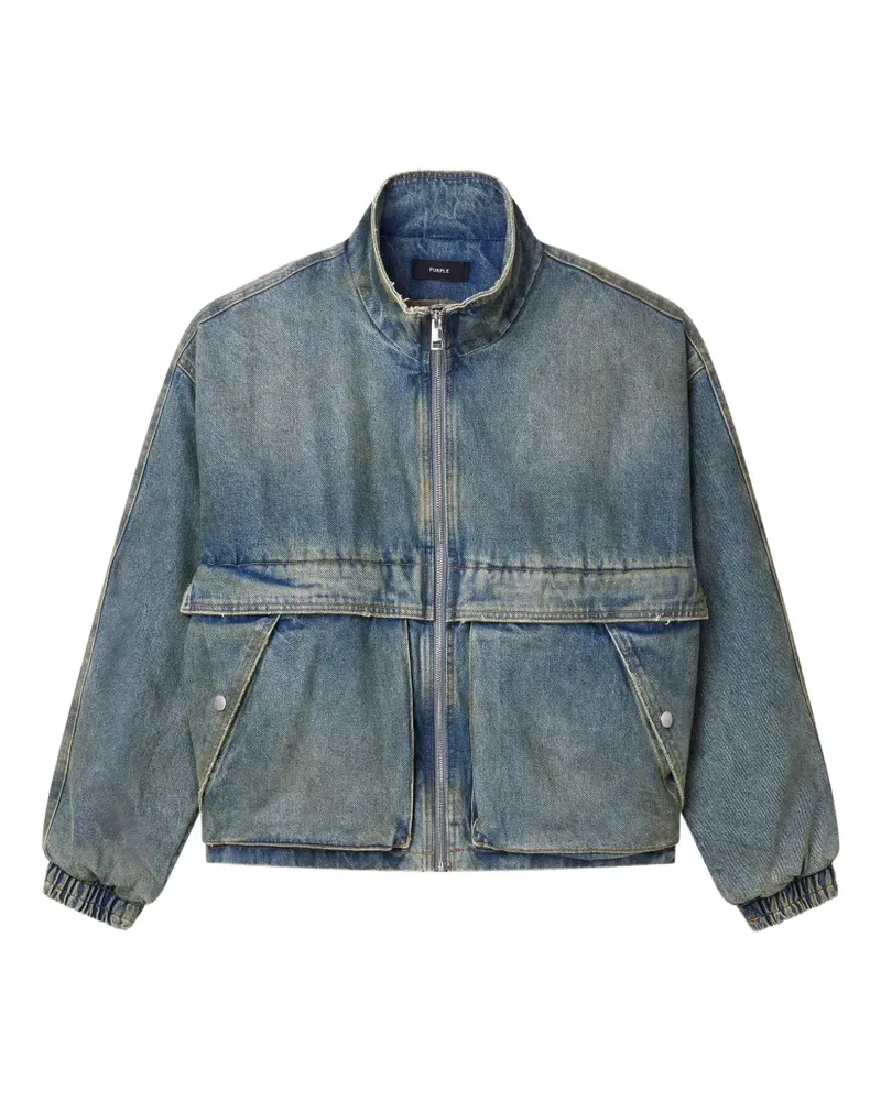 PURPLE BRAND Jacke mit aufgesetzten Taschen - Blau Blau