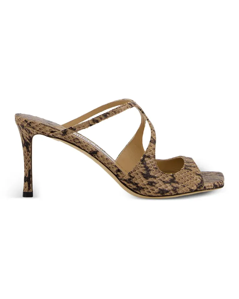 Jimmy Choo Anise snake-effect leather sandals - Nude Nude