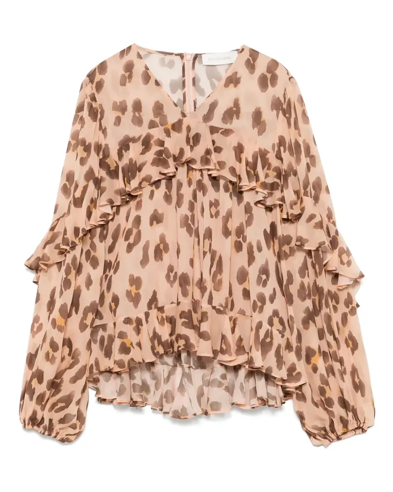Zimmermann Illuminate Bluse - Orange Orange