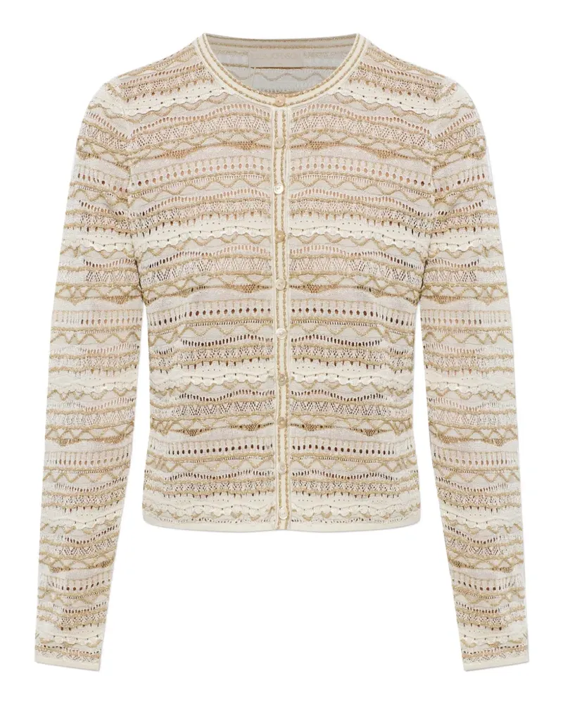 Ulla Johnson pointelle-knit button-up cardigan - Nude Nude