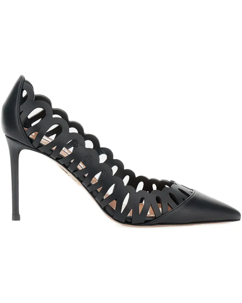 Aquazzura Perforierte Pumps 85mm - Schwarz Schwarz