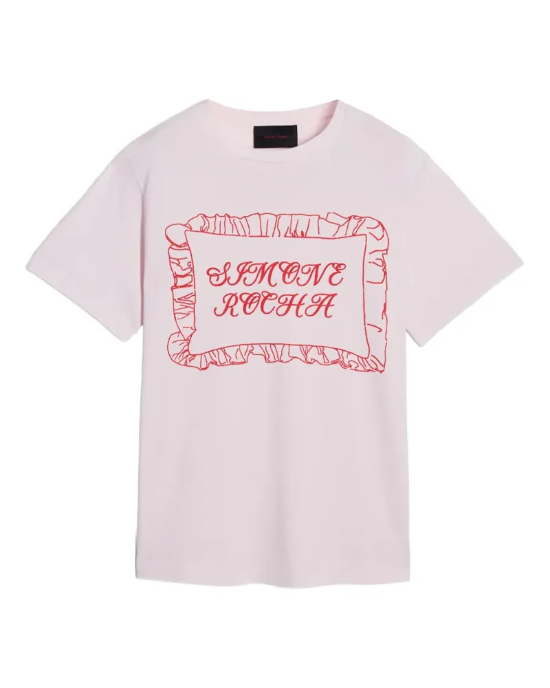 Simone Rocha Pillowcase T-Shirt mit Logo-Print - Rosa Rosa