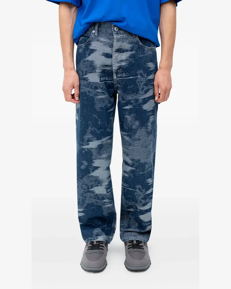 HUGO BOSS patterned jeans - Blau Blau