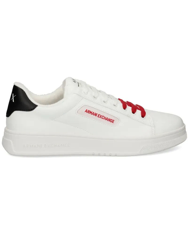 Armani Exchange Sneakers mit zweifarbiger Schnürung - Weiß Weiß