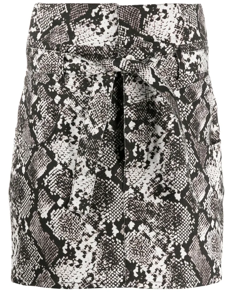 ATTICO Minirock mit Print - Grau Grau