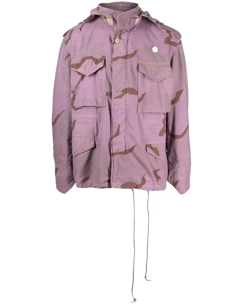 OAMC Jacke mit abstraktem Print - Violett Violett