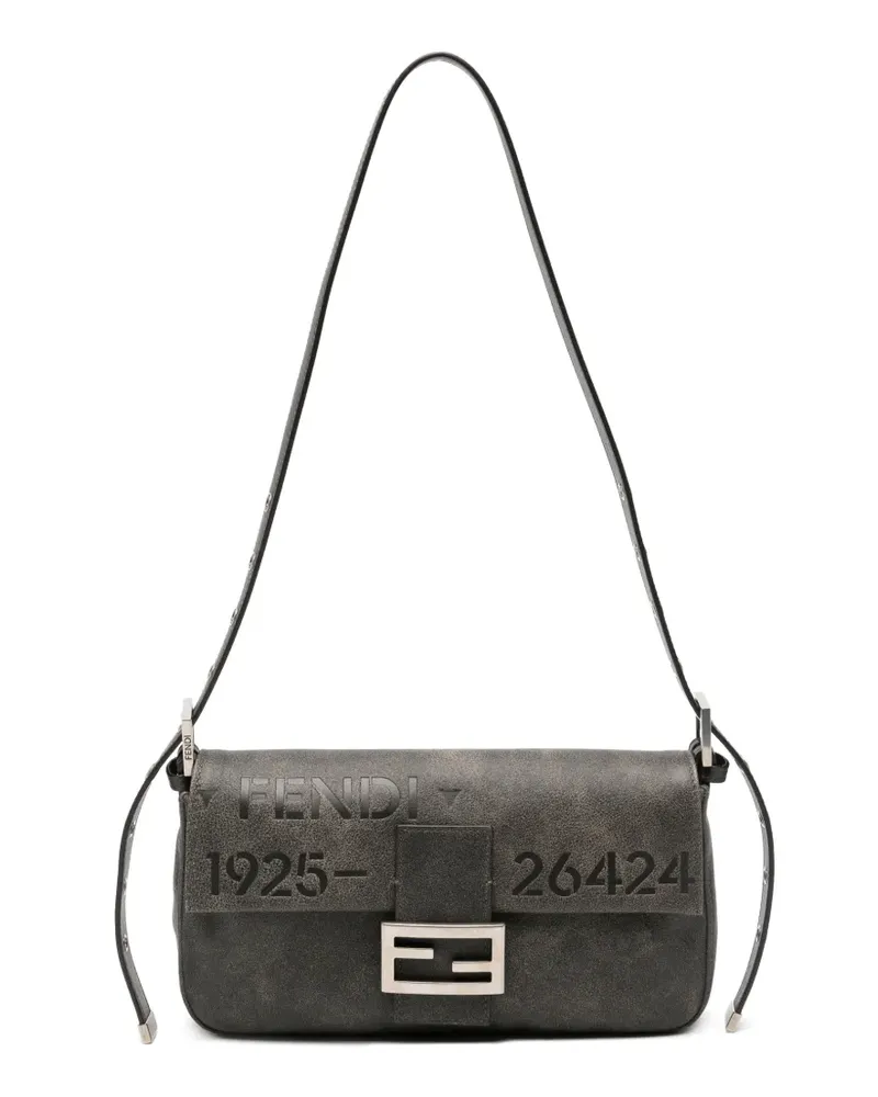 Fendi Baguette 26424 Schultertasche - Grau Grau
