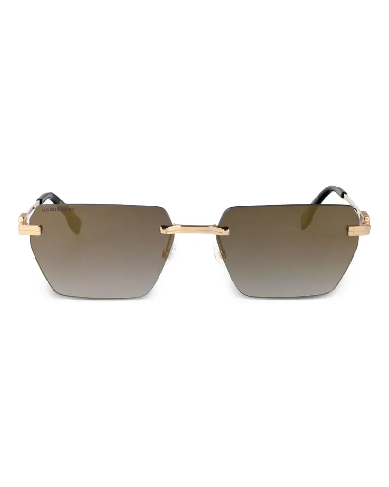 Dsquared2 Sonnenbrille mit geometrischem Gestell - Gold Gold