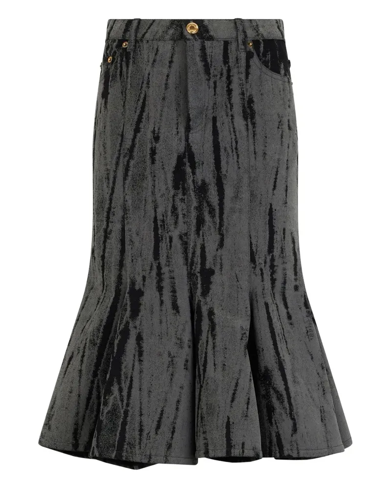 Roberto Cavalli Midirock mit gestreiftem Effekt - Schwarz Schwarz