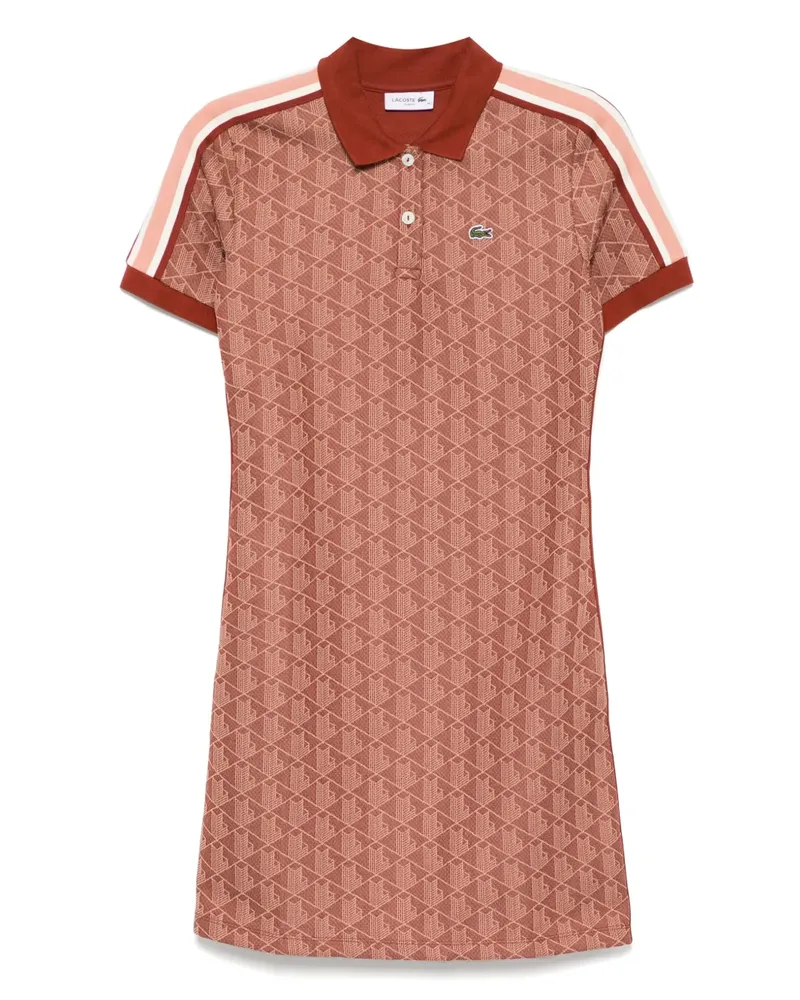 Lacoste Kleid aus Monogramm-Jacquard - Braun Braun