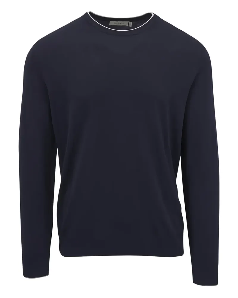 Canali Pullover mit Borten - Blau Blau