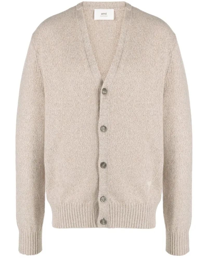 AMI Paris Klassischer Cardigan - Nude Nude