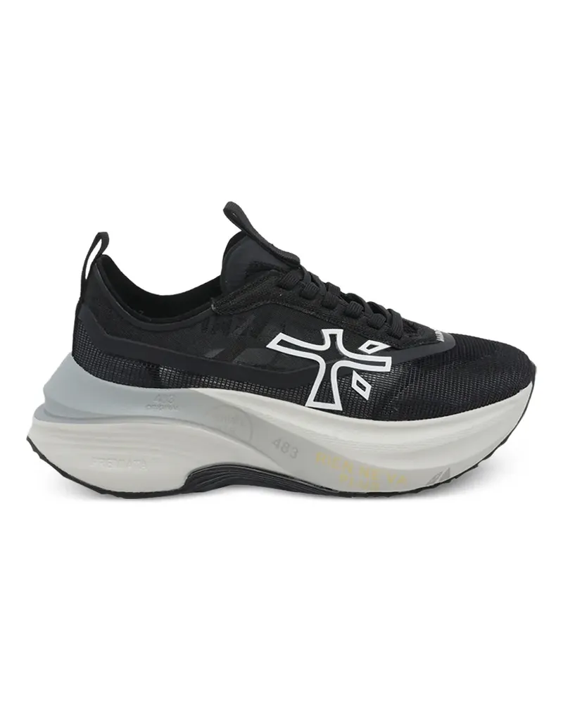 Premiata Hill logo-patch sneakers - Schwarz Schwarz
