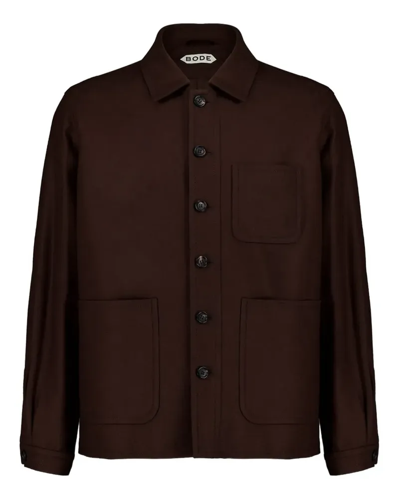 BODE Bramble Franck wool overshirt - Braun Braun