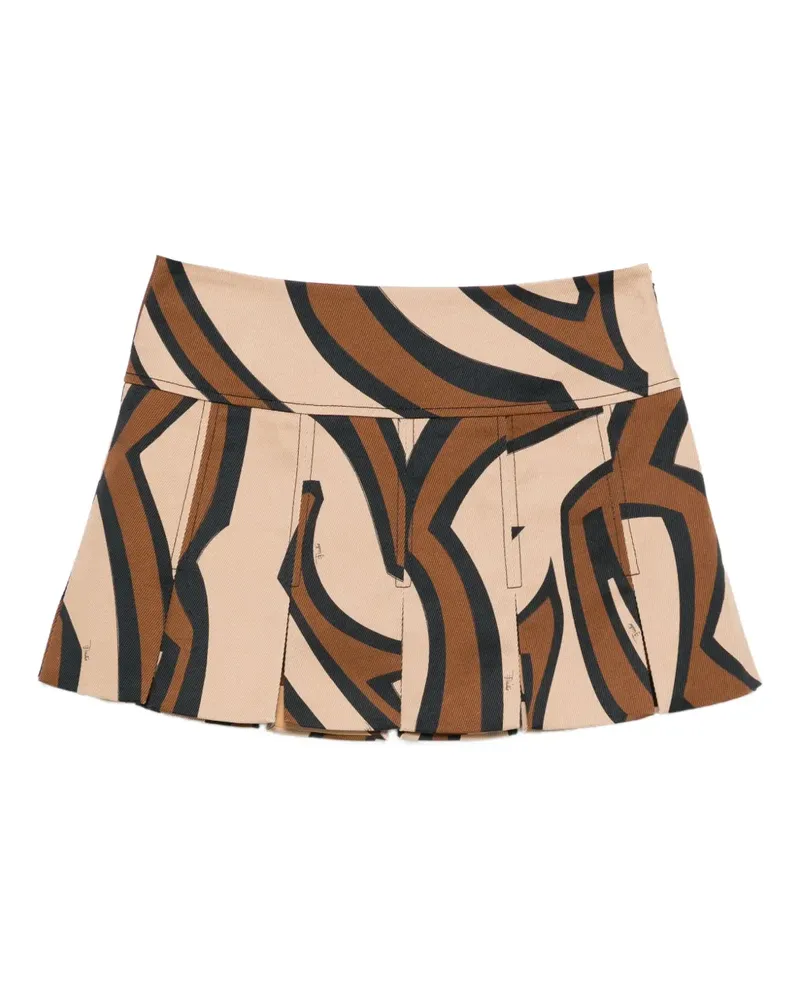 Emilio Pucci Midirock mit grafischem Print - Nude Nude