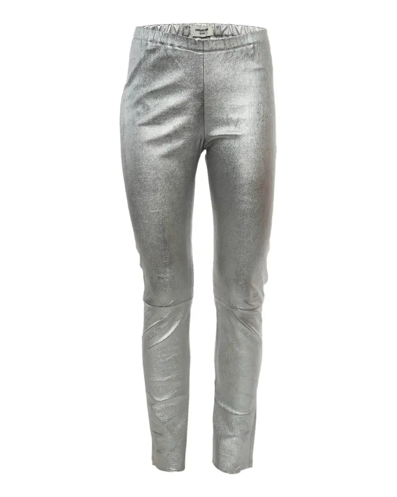 Zadig & Voltaire Deluxe Lederhose - Silber Silber