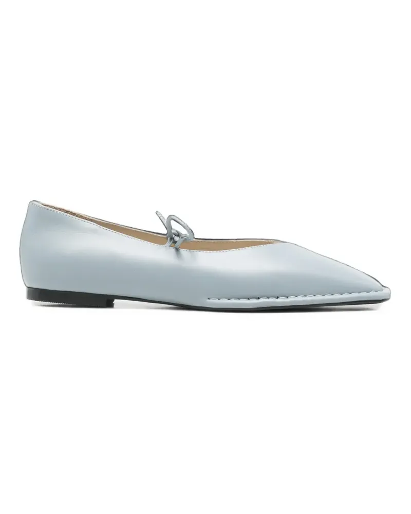 Alohas bow-detail square-toe ballet flats - Blau Blau