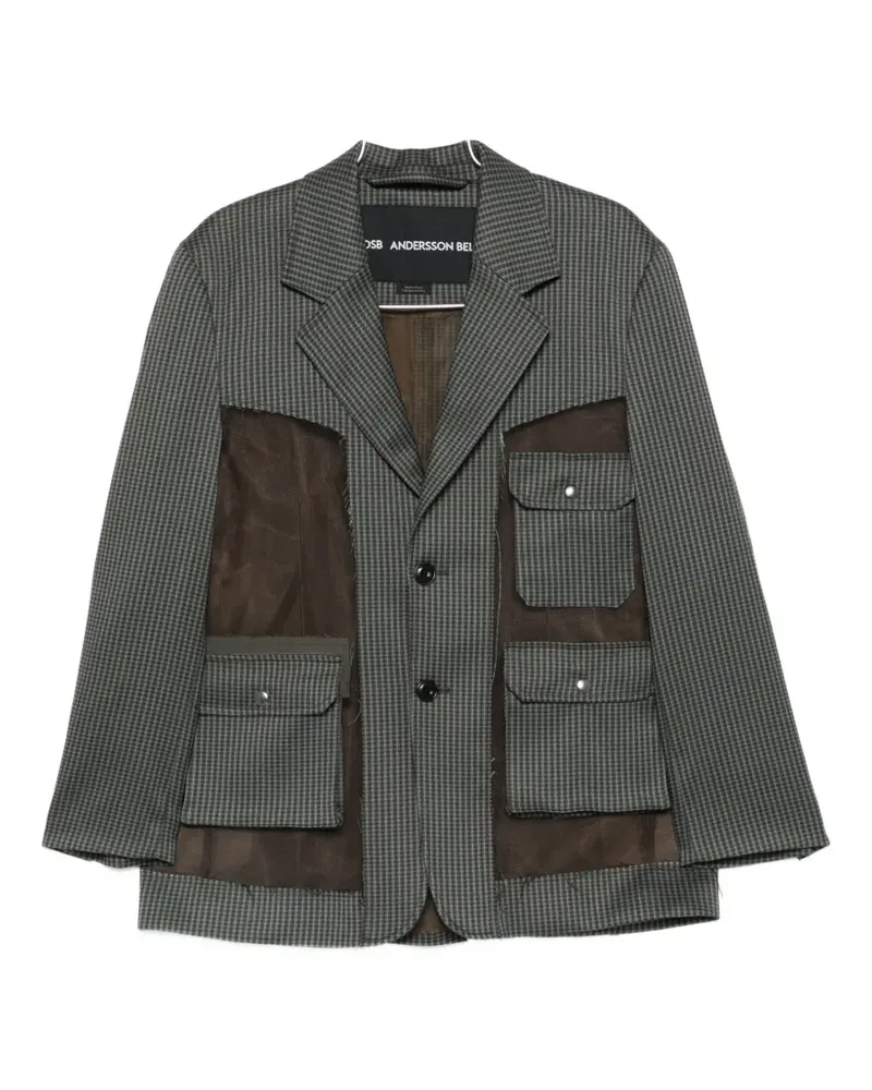 Andersson Bell sheer-panel blazer - Grün Grün