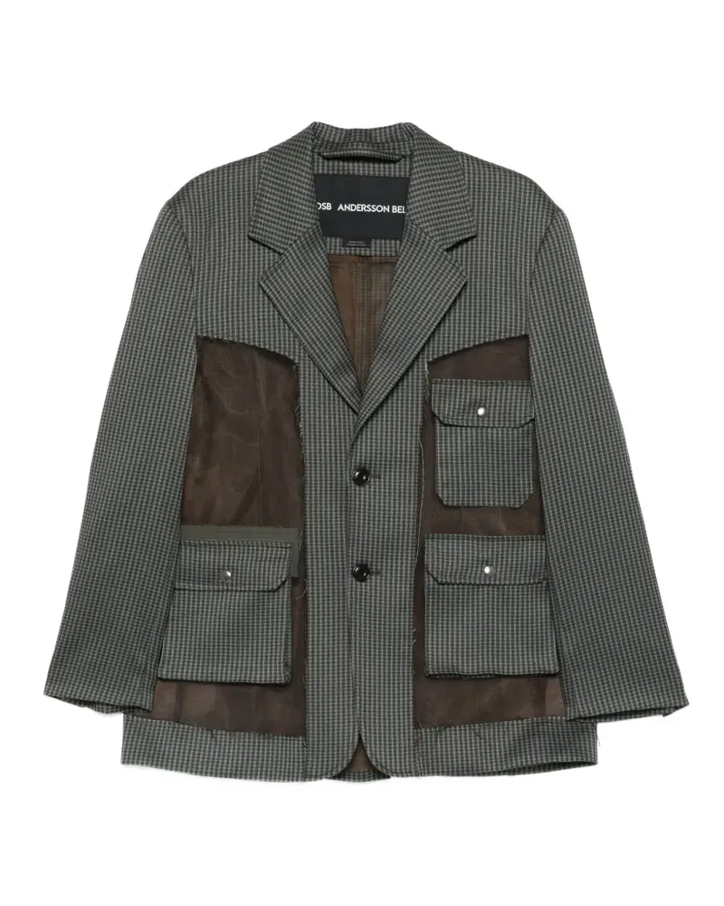 Andersson Bell sheer-panel blazer - Grün Grün