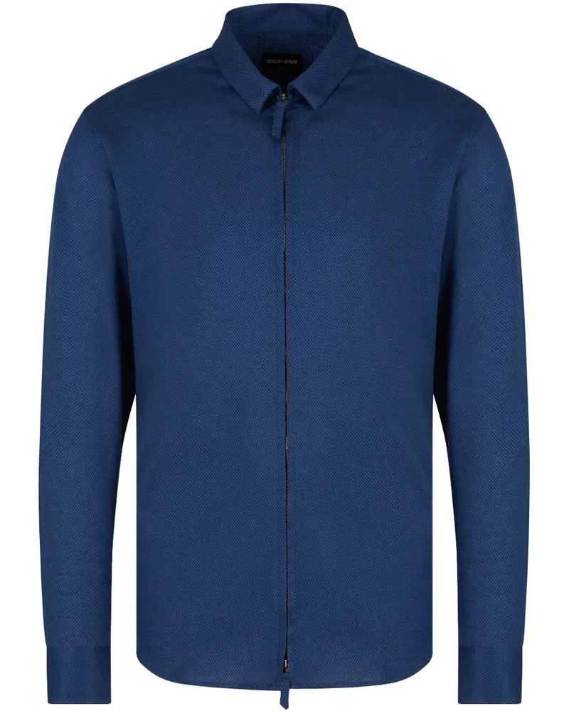Giorgio Armani Klassische Hemdjacke - Blau Blau